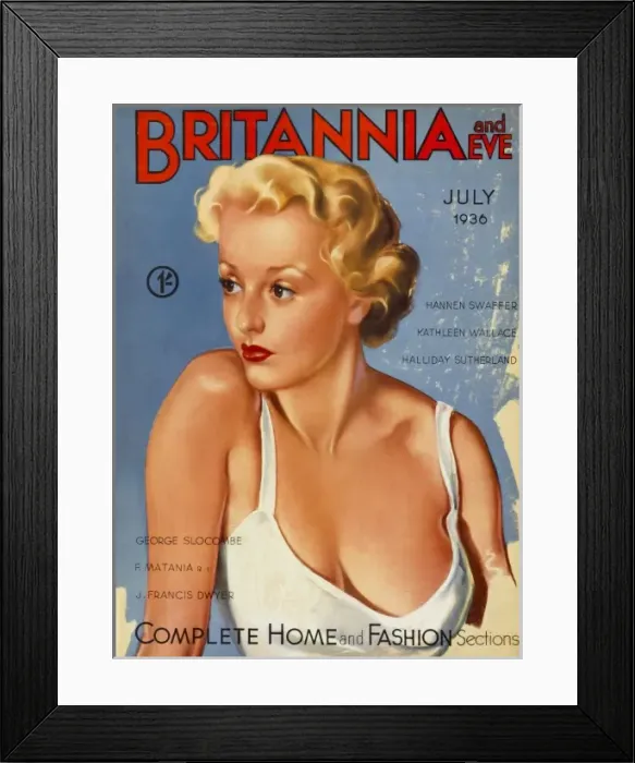 Framed Print : Britannia and Eve magazine, July 1936