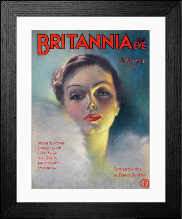 Framed Print : Britannia and Eve magazine, November 1936