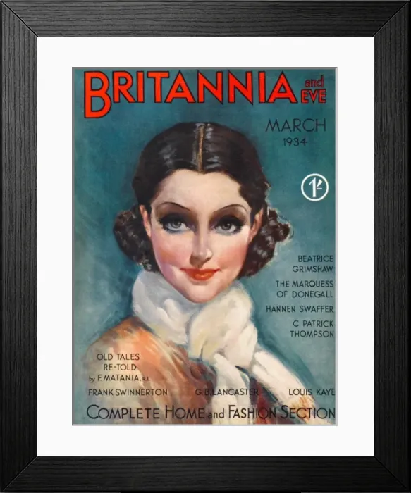 Framed Print : Britannia and Eve magazine, March 1934