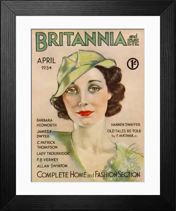 Framed Print : Britannia and Eve magazine, April 1934 Framed Print : Britannia and Eve magazine, April 1934