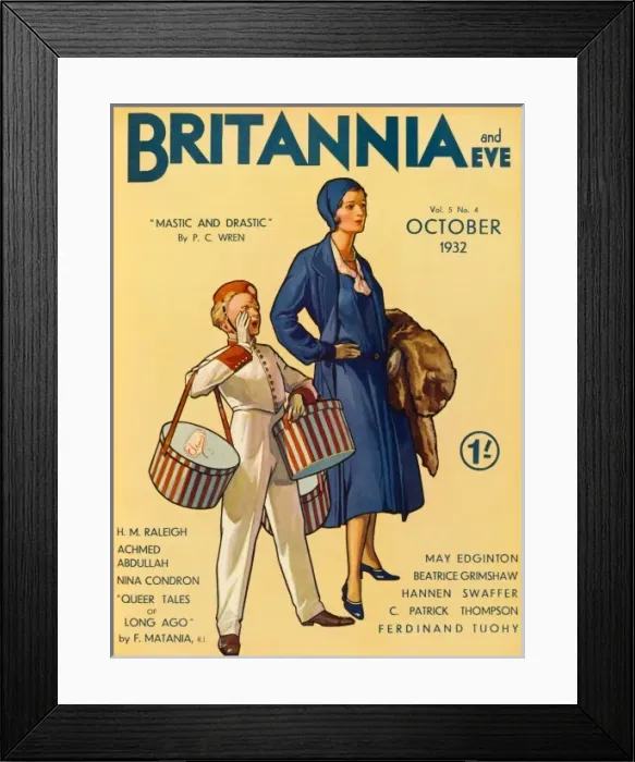 Framed Print : Britannia and Eve front cover, October 1932 Framed Print : Britannia and Eve front cover, October 1932