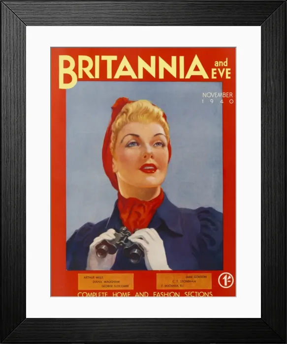 Framed Print : Britannia and Eve magazine, November 1940