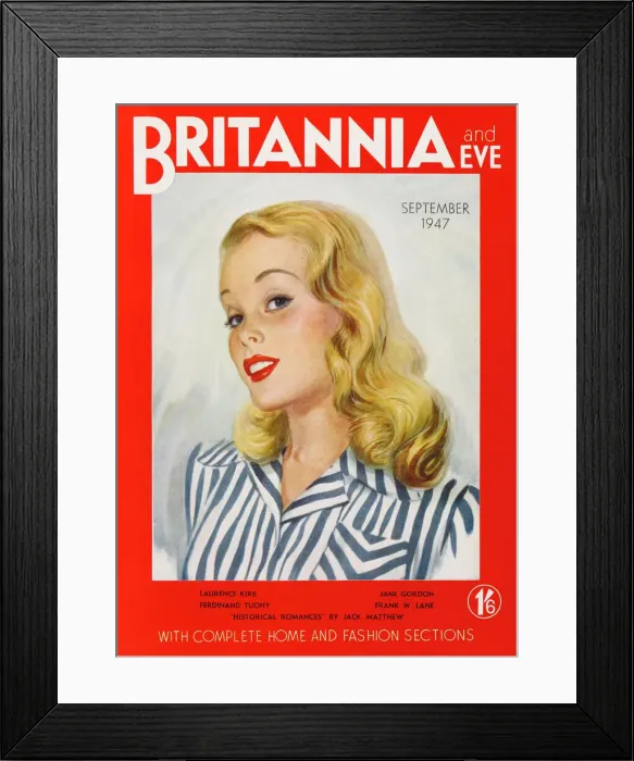 Framed Print : Britannia and Eve front cover, September 1947 Framed Print : Britannia and Eve front cover, September 1947