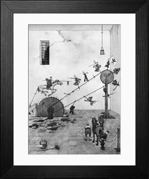 Framed Print : Heath Robinson - Lancing-Wheel