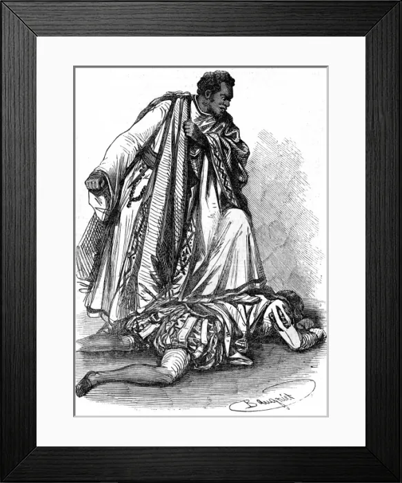 Framed Print : Ira Aldridge as Zanga, in The Revenge Framed Print : Ira Aldridge as Zanga, in The Revenge