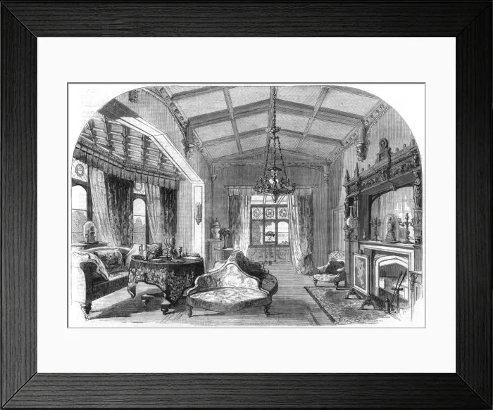 Framed Print : Drawing Room, St Clare, Isle of Wight Framed Print : Drawing Room, St Clare, Isle of Wight