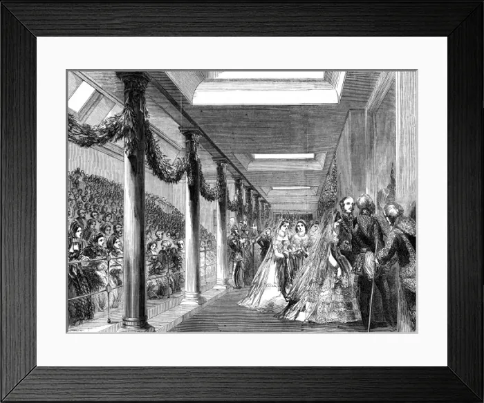 Framed Print : The procession of the royal wedding party, 1858 Framed Print : The procession of the royal wedding party, 1858