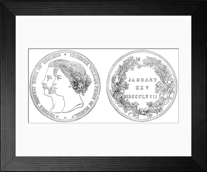 Framed Print : Royal commemerative wedding medal Framed Print : Royal commemerative wedding medal