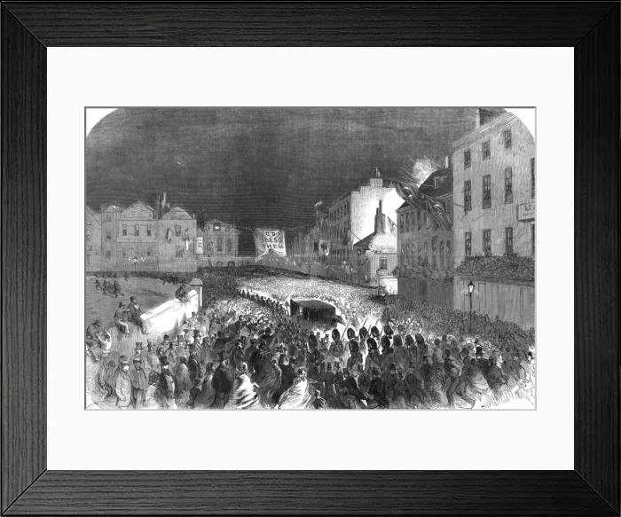 Framed Print : Royal wedding procession through Windsor