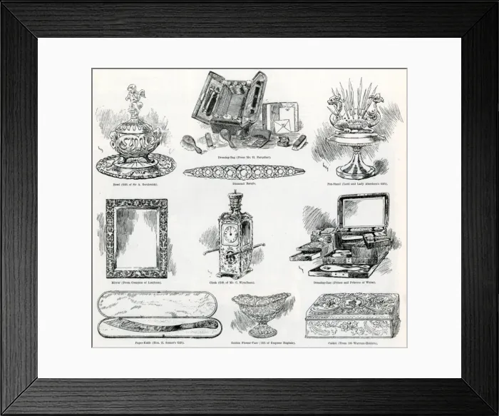 Framed Print : Wedding presents to Princess Louise and Duke of Fife Framed Print : Wedding presents to Princess Louise and Duke of Fife