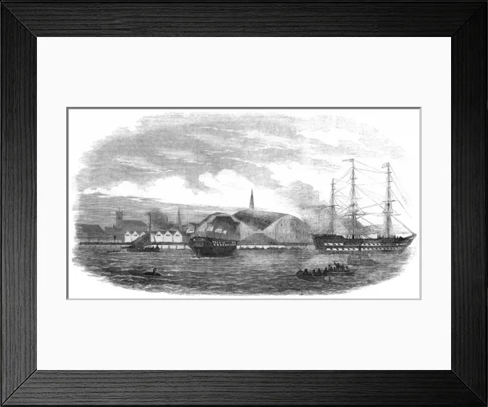Framed Print : Launch of the Phoebe at Devonport Dockyard Framed Print : Launch of the Phoebe at Devonport Dockyard
