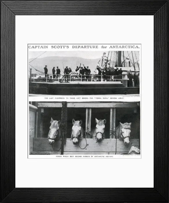 Framed Print : Captain Scotts Departure for Antarctica Framed Print : Captain Scotts Departure for Antarctica