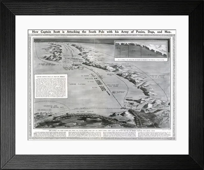 Framed Print : How Captain Scott is attacking the South Pole Framed Print : How Captain Scott is attacking the South Pole