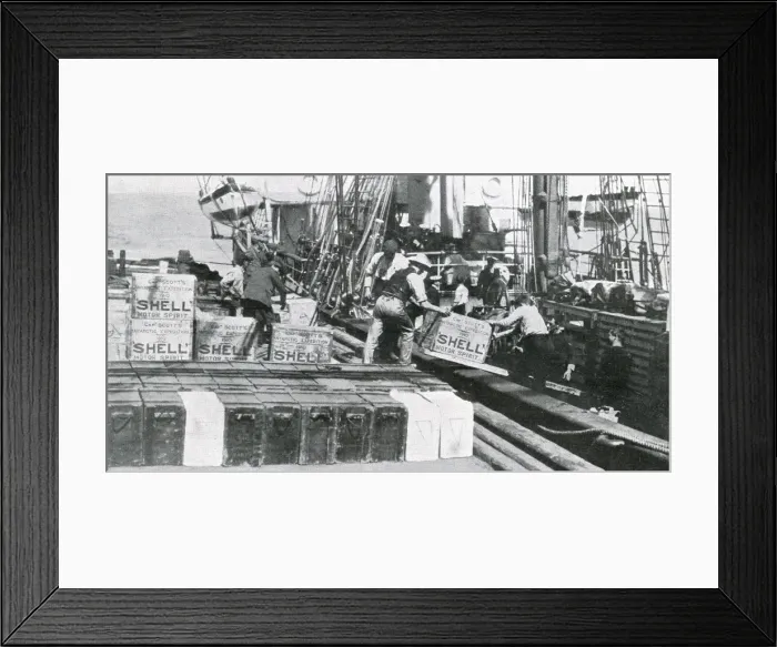 Framed Print : Shipping Shell Motor Spirit on board the Terra Nova Framed Print : Shipping Shell Motor Spirit on board the Terra Nova
