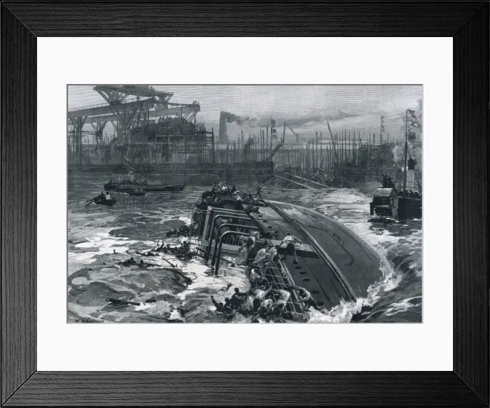 Framed Print : Sinking of the Daphne on the Clyde Framed Print : Sinking of the Daphne on the Clyde