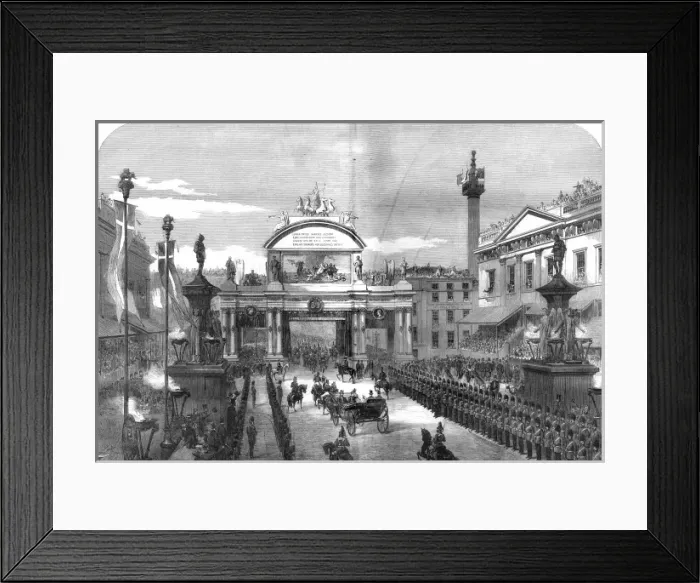 Framed Print : Royal wedding 1863 - procession at London Bridge Framed Print : Royal wedding 1863 - procession at London Bridge
