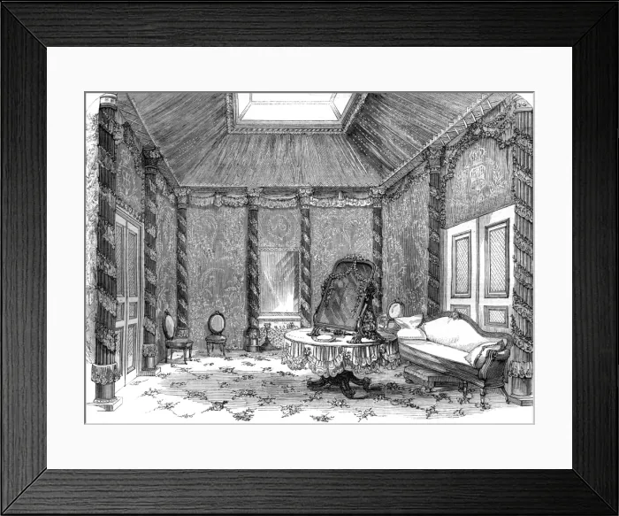 Framed Print : Royal wedding 1863 - the Princesss dressing room, Windsor Framed Print : Royal wedding 1863 - the Princesss dressing room, Windsor