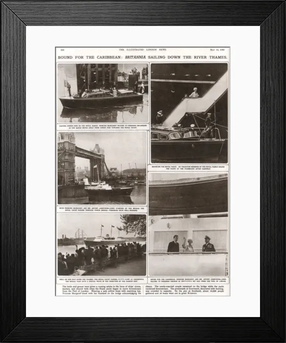 Framed Print : Princess Margaret honeymoons on the Britannia Framed Print : Princess Margaret honeymoons on the Britannia