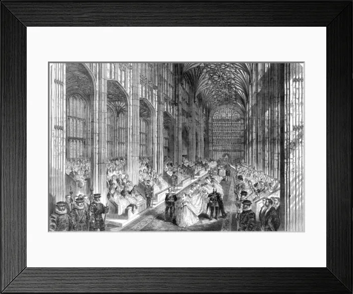 Framed Print : Royal wedding ceremony 1863 - nave procession Framed Print : Royal wedding ceremony 1863 - nave procession
