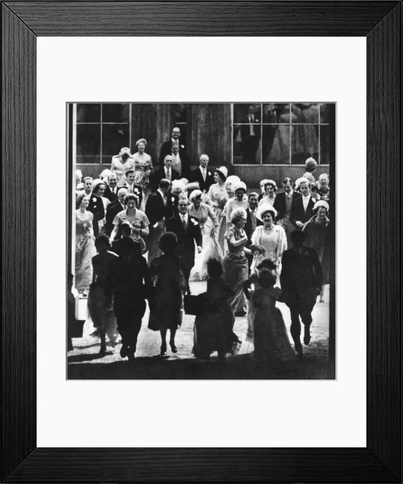Framed Print : Wedding of Princess Margaret - the Going Away Framed Print : Wedding of Princess Margaret - the Going Away
