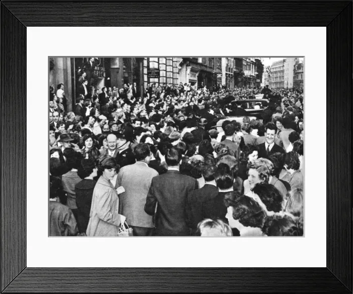 Framed Print : Wedding of Princess Margaret - the Going Away Framed Print : Wedding of Princess Margaret - the Going Away