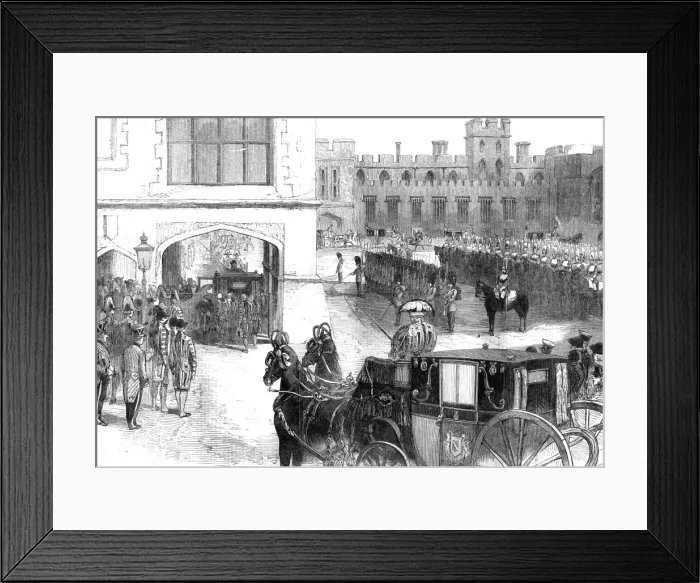 Framed Print : Royal wedding 1863 - leaving St Georges Chapel Windsor Framed Print : Royal wedding 1863 - leaving St Georges Chapel Windsor