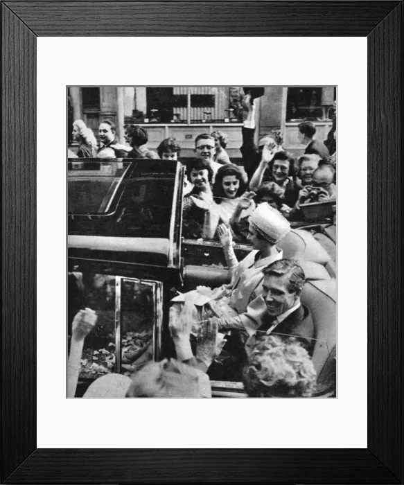 Framed Print : Wedding of Princess Margaret - the Going Away Framed Print : Wedding of Princess Margaret - the Going Away