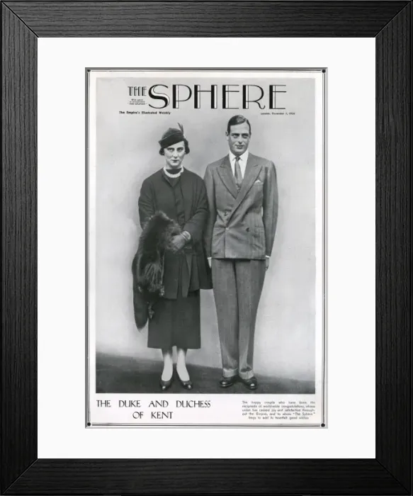 Framed Print : Newly married Duke and Duchess of Kent Framed Print : Newly married Duke and Duchess of Kent