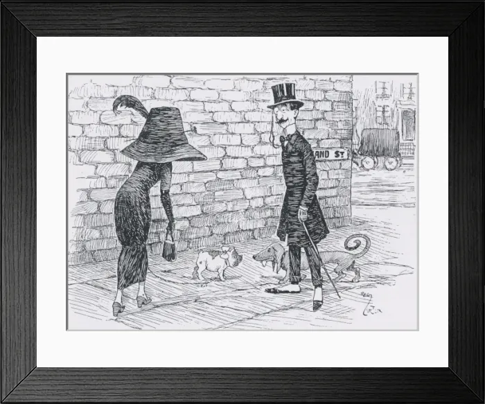Framed Print : Hobble skirt fashion victim Framed Print : Hobble skirt fashion victim