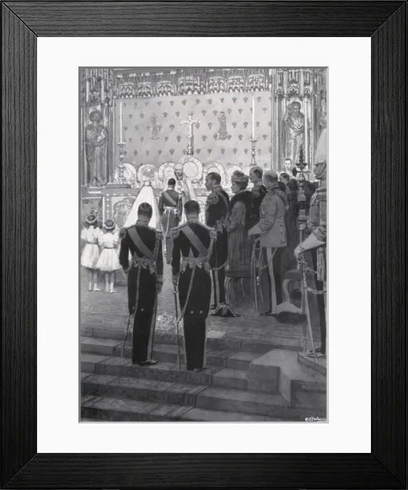 Framed Print : Royal Wedding 1934 - The Glow of the Golden Altar Framed Print : Royal Wedding 1934 - The Glow of the Golden Altar