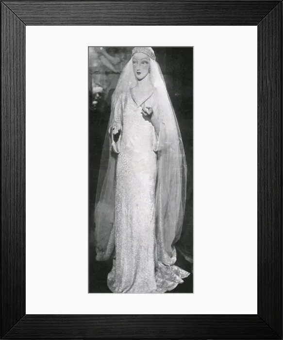 Framed Print : Bridal gown of the Duchess of Kent Framed Print : Bridal gown of the Duchess of Kent