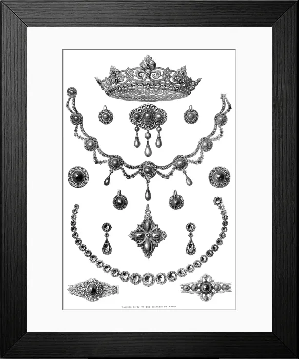 Framed Print : Royal wedding 1863 - Wedding gifts to the bride Framed Print : Royal wedding 1863 - Wedding gifts to the bride