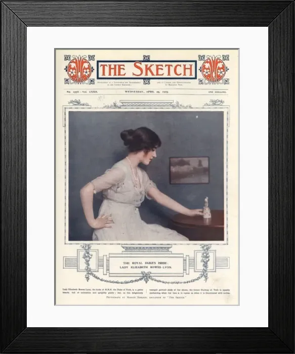 Framed Print : The Sketch front cover - Lady Elizabeth Bowes-Lyon Framed Print : The Sketch front cover - Lady Elizabeth Bowes-Lyon