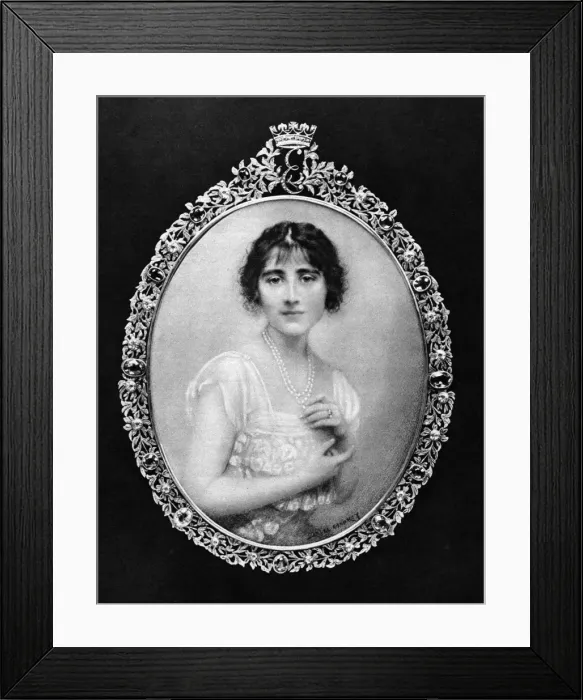 Framed Print : A miniature of Elizabeth Bowes-Lyon Framed Print : A miniature of Elizabeth Bowes-Lyon