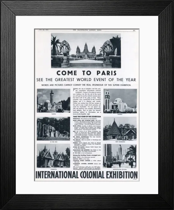 Framed Print : Colonial Exhibition 1931 Framed Print : Colonial Exhibition 1931