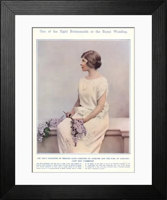 Framed Print : A royal bridesmaid, Lady May Cambridge Framed Print : A royal bridesmaid, Lady May Cambridge