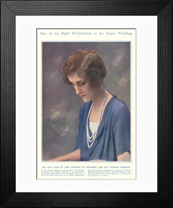 Framed Print : Royal bridesmaid - Hon. Diamond Hardinge