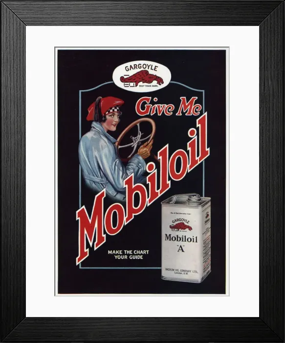 Framed Print : Mobiloil advertisement Framed Print : Mobiloil advertisement