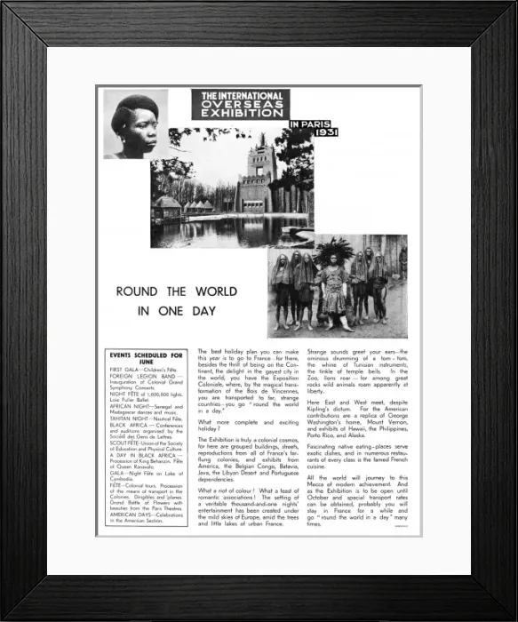 Framed Print : Colonial Exhibition 1931 Framed Print : Colonial Exhibition 1931