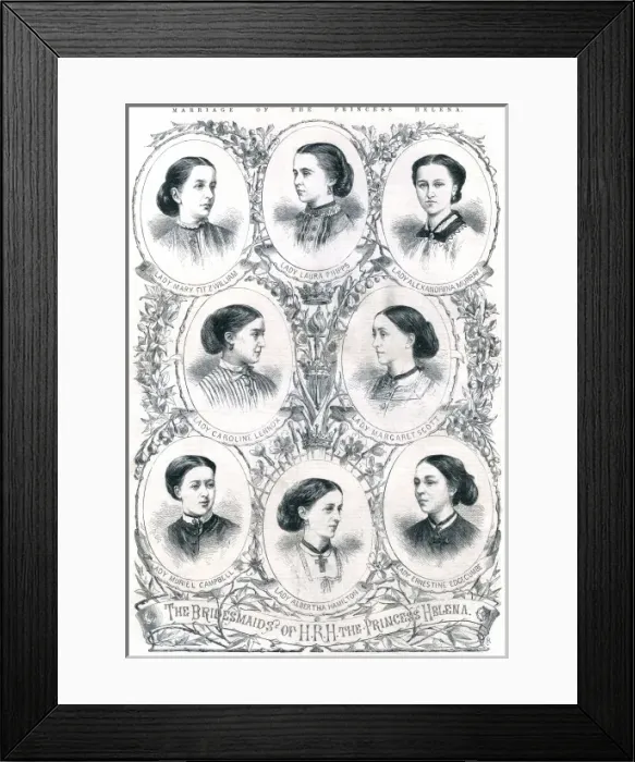 Framed Print : The bridesmaids of Princess Helena