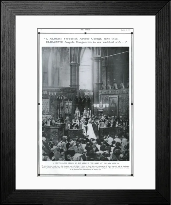 Framed Print : The Sphere Royal Marriage Number 1923- wedding ceremony Framed Print : The Sphere Royal Marriage Number 1923- wedding ceremony