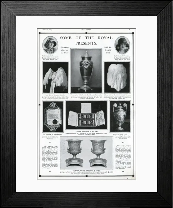 Framed Print : Royal Wedding 1923 - some of the presents Framed Print : Royal Wedding 1923 - some of the presents