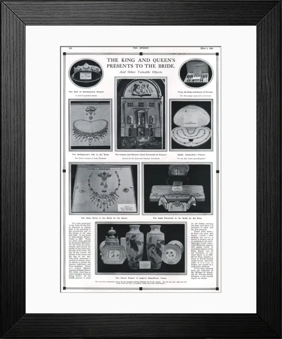 Framed Print : Royal Wedding 1923 - wedding presents