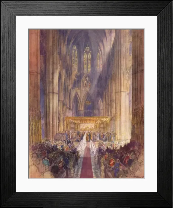 Framed Print : Scene of the Duke of Kents wedding, 1934 Framed Print : Scene of the Duke of Kents wedding, 1934