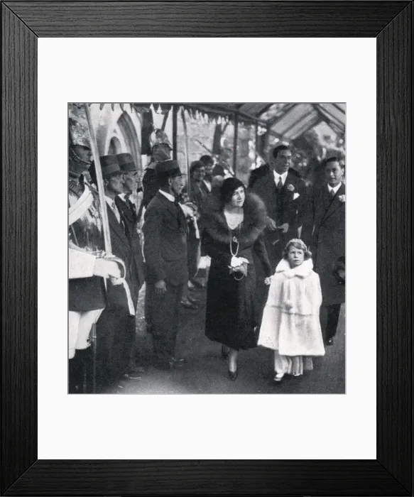 Framed Print : Cambridge-Abel Smith Balcombe wedding, 1931