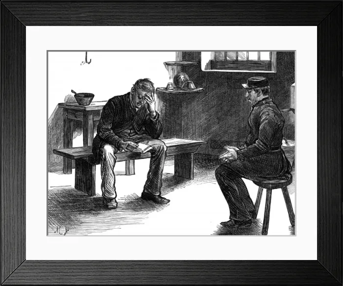 Framed Print : Newgate Prison - the condemned cell Framed Print : Newgate Prison - the condemned cell