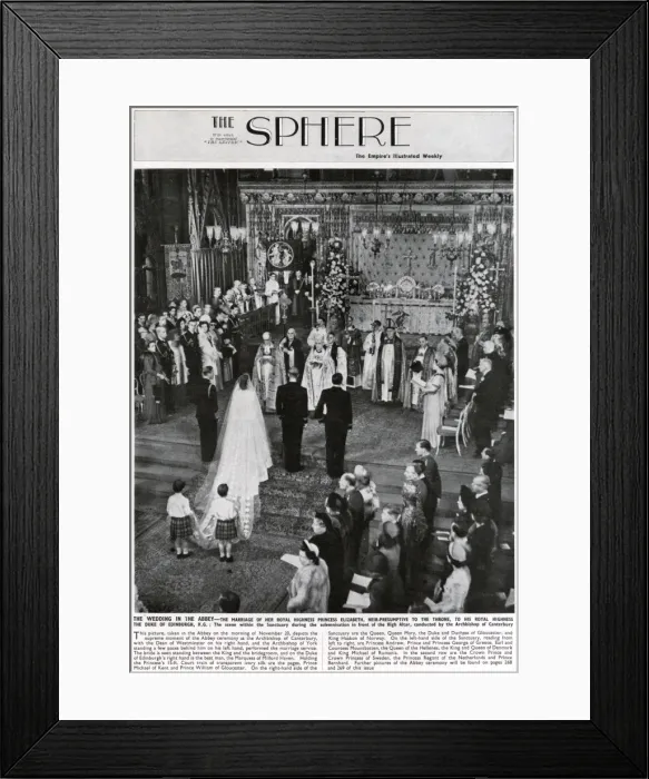 Framed Print : The Sphere Royal Marriage Number 1947 Framed Print : The Sphere Royal Marriage Number 1947