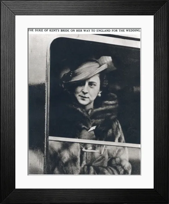 Framed Print : Royal Wedding 1934 - Princess Marina Framed Print : Royal Wedding 1934 - Princess Marina