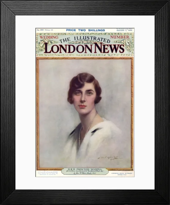 Framed Print : Royal Wedding 1934 - ILN Wedding Number