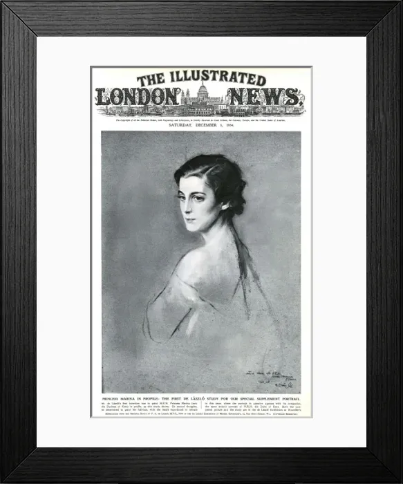 Framed Print : Royal Wedding 1934 - Princess Marina